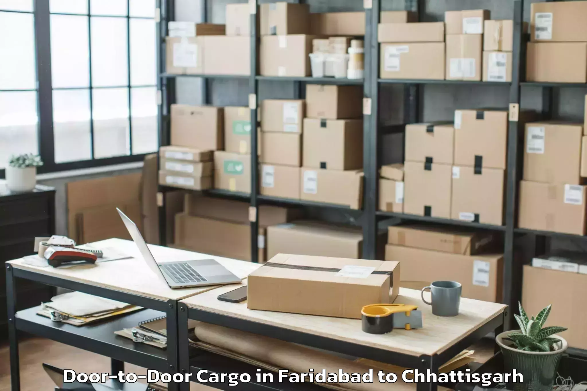 Trusted Faridabad to Atal Nagar Nava Raipur Door To Door Cargo